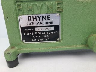Vintage Rhyne Pick Machine 7922 Floral Supply Tool Bundle 3