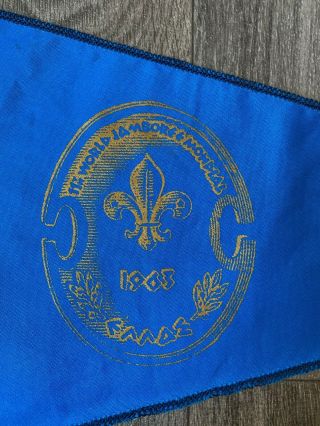 1963 World Scout Jamboree Greece pennant blue Boy Scout WSJ small flag 2