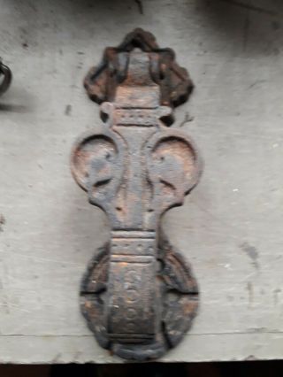 Vintage Medieval Gothic Cast Iron Door Knocker
