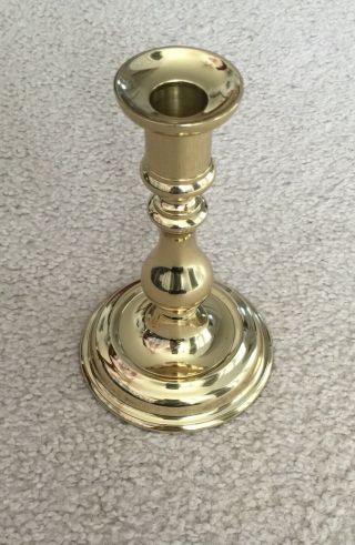 Vintage Pre - Owned Williamsburg Sedgefield By Adams Solid Brass Candle Holder