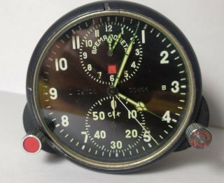 Vintage Soviet Cockpit Clock,  Air Force Aircraft Aviation Achs - 1 / Fully