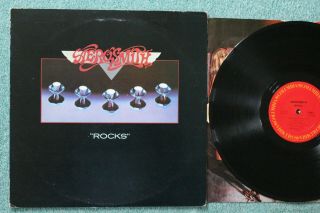 Aerosmith Rocks 1976 Nm Vinyl Lyric Sleeve " Sterling " Ultrasonic
