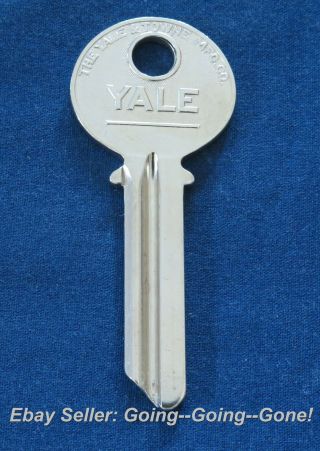 Rare Yale & Towne Y1 6 Pin Nickel Silver Uncut Key Blank Yale 11 999a