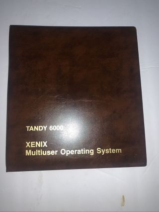 Vintage Radio Shack Trs - 80 Tandy 6000 Xenix Operating System Binder Other