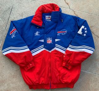Vintage Buffalo Bills Logo Athletic Pro Line Jacket 1990s Large Ships Same Day