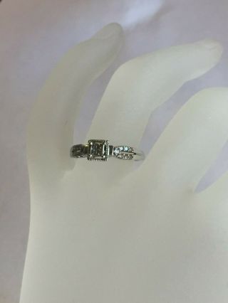 10 Kt Wg Vintage Inspired Diamond Ring,  7,  2.  47 Gms