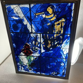 Vintage Stained Glass Marc Chagall America Window Art Institute Chicago 1977 2