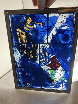 Vintage Stained Glass Marc Chagall America Window Art Institute Chicago 1977 2 2