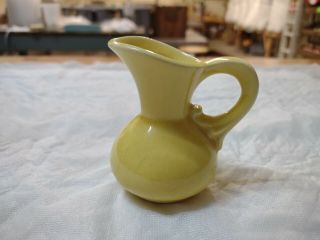 Vintage Yellow Shawnee Pottery Miniature Pitcher No Damage