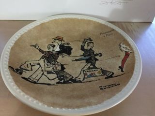 Newell Pottery Co.  Rockwell On Tour Promenade A Paris Plate Bradex 84 - R70 - 52