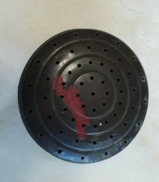 vintage brass/steel sprinkler water can nozzle shower head,  3 1/2 inch diameter 2