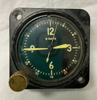 Vintage Wittnauer Aviation Aircraft 8 Day Clock World War 2 (ii) Dial Analog