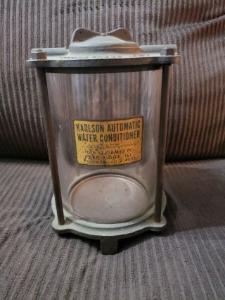 Vtg Industrial Steampunk Brass Water Meter Automatic Conditioner Fish Tank Lamp
