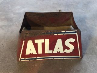 Vintage Antique Atlas Tire Holder Stand Display Rack Sign Advertisement