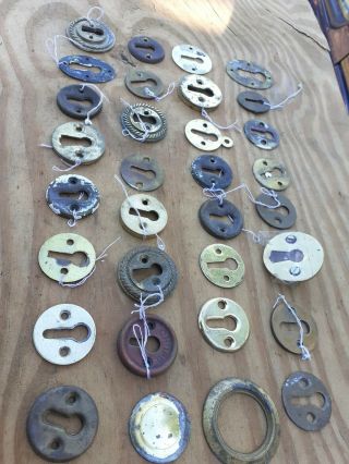 Vintage And Old Brass With No Cover Key Door Escutcheon Brass 30 Available
