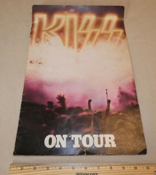 Vintage Kiss On Tour Program 1976 Iron On Transfer Army Aucoin Concert Book More