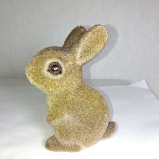 Vintage Josef Originals Furry Flocked Fuzzy Easter Bunny Rabbit Japan MCM 2