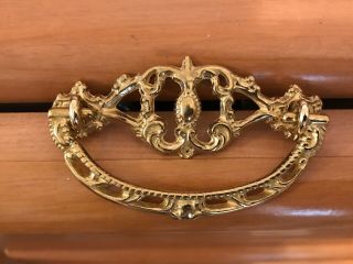 Set Of 4 Antique Victorian Style Cast Brass Ornate Handle 3 " Boring