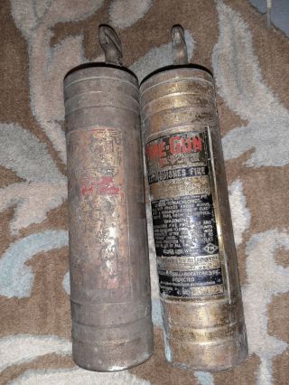 Vintage Fire - Gun No.  0 Brass Fire Extinguisher Will Up