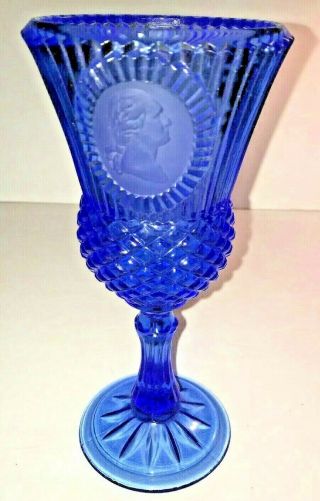 Vintage 1976 Avon Cobalt Blue Glass Goblet/candle Holder - Gc