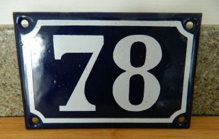 Authentic French Enamel House / Door Number 78