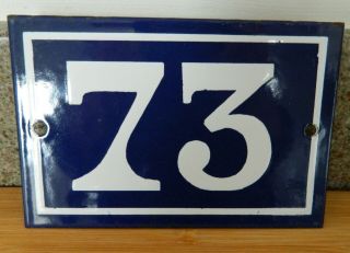 Authentic French Enamel House / Door Number 73