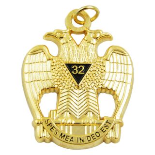 32nd Degree Scottish Rite Masonic Pendant - [gold][1 1/2  Tall]