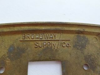 VINTAGE SOLID BRASS BROADWAY SUPPLY CO DOUBLE SWITCH COVER MADE IN PORTUGAL 3