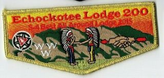 Boy Scout Oa 200 Echockotee Lodge Section S - 4 2015 Centennial Lodge Flap