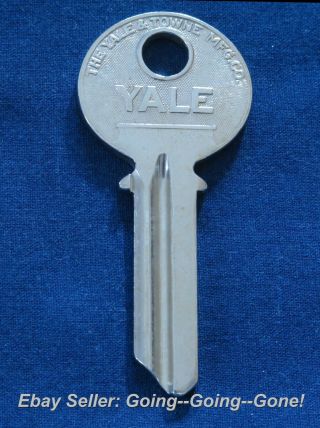 Rare Yale & Towne Y1 5 Pin Nickel Silver Uncut Key Blank Yale 8 999 Nos