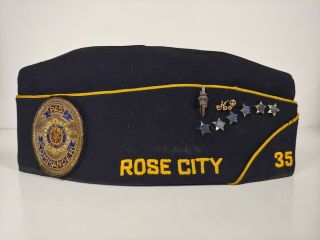 Vtg 1950s American Legion Rose City Oregon 35 Cap Hat W/ Year Pins & More
