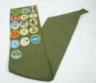 Vintage Bsa Boy Scouts Of America Official Uniform Merit Badge Sash 1990 