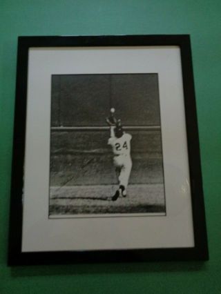 Vintage Signed Willie Mays " The Catch " Photo