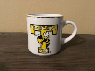 Georgia Tech Yellowjackets Coffee Tea Mug Gold Rimmed