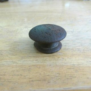 Antique Victorian Oak Or Chestnut Wooden Drawer Pull Knob,  1 1/2 Inches