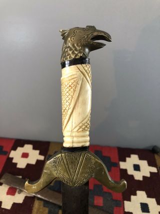 Vintage Eagle Head Sword And Scabbard