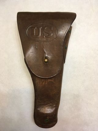 Ww1 Us Army Leather Holster 1911 Colt.  45 G&k 1918 A.  G.  Vtg Wwi Pistol Holster