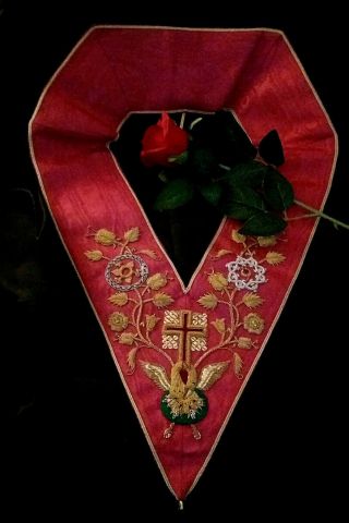 Vintage Rose Croix 18th Degree Collar Simply The Very Best Quality And Design