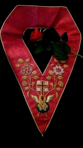 Vintage Rose Croix 18th Degree Collar SIMPLY THE VERY BEST Quality and Design 2