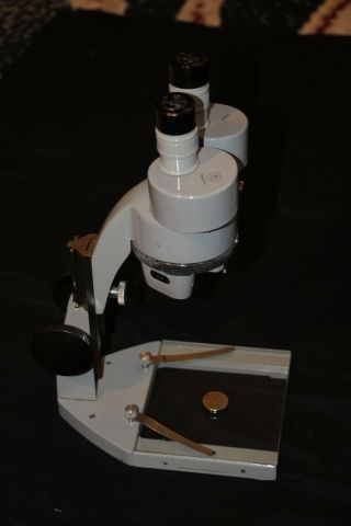 Reconditioned Vintage Ao Spencer Stereo Microscope.  10x And 20x.  Solid Brass