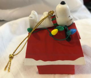 Snoopy Santa Letter Doghouse Christmas Tree Ornament Peanuts 3
