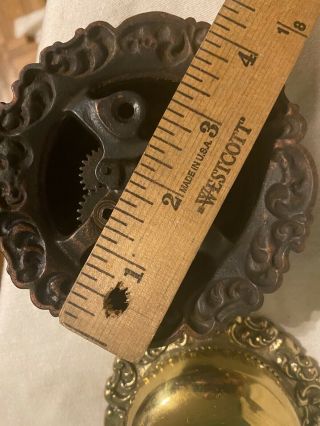 Vintage Antique Brass Door Bell Hand Crank Old Bell 3