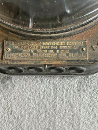 Vintage General Electric single phase watt hour meter (type I - 14) 3