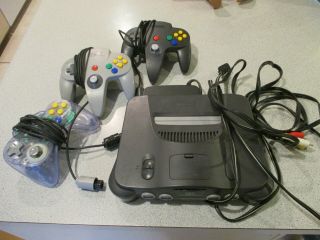 Vintage Nintendo 64 System With Three Controllers And Five Games