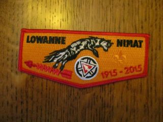 Boy Scout Oa Lowanne Nimat Lodge 219 Rare 2015 Orange Flap Longhouse Council,  Ny