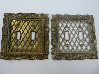 2 Vintage Metal Light Switch Covers By American Tack & Howe 25tt