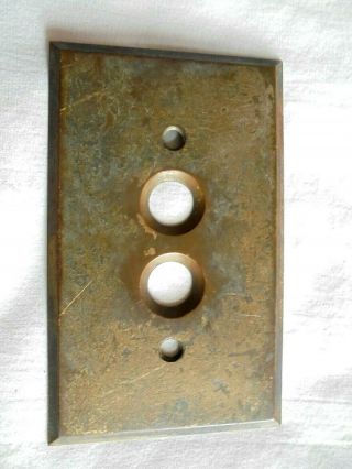 Vintage Arrow Electric Heavy Brass Single Push Button Light Switch Plate Cover