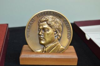 1993 42nd President Bill Clinton Official Inaugural Medal In Bronze