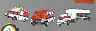 Canada Post Safe Driver Pins: 2 Vans,  1 Truck