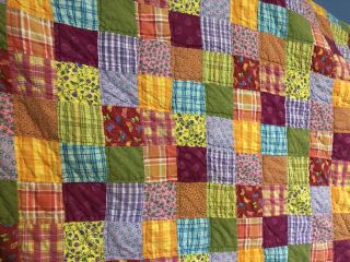 vintage hand sewn quilt - King Size - 89x104 2